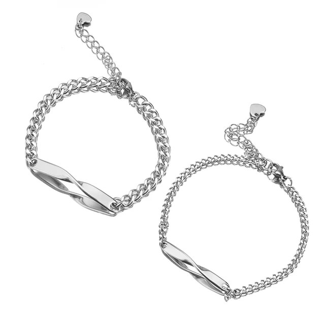 Bracelet Photo Personnalisé Pour Homme - Acier Inoxydable, Gravure Photo D'œil Et Texte, Réglable